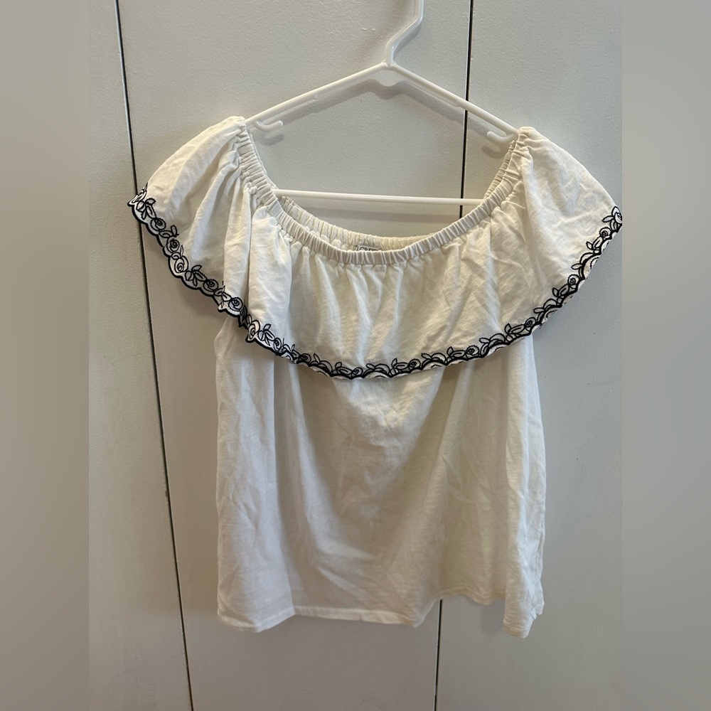 J. Crew Off shoulder cotton blouse